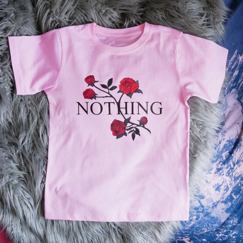 💎NEW💎 Nothing Rose Grunge Pastel Graphic Tee